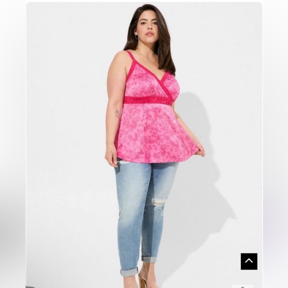 Betsey Johnson lace inset cami.  Torrid size 6 size 30 new with tags NWT